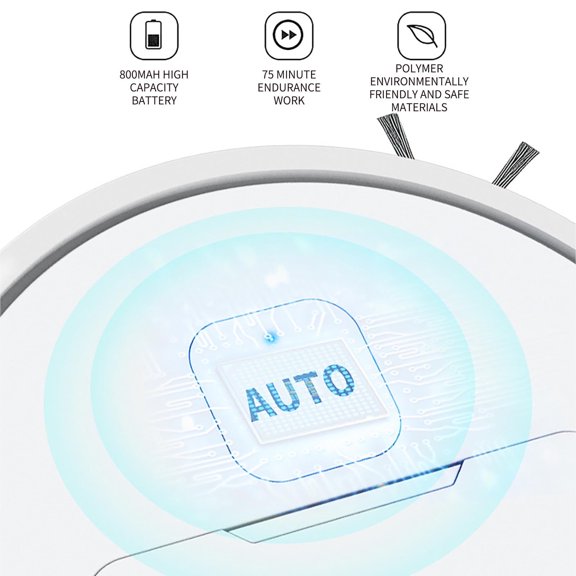Black Usb Rechargeable Mini Robot Vacuum Cleaner Sweeping And Mopping 3-In-1 Smart Home Cleaning Machine