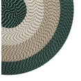 thumbnail image 2 of Better Trends 72" Round Braided Rug 100% Polypropylene Durable and Stain Resistant Reversible Indoor Area Utility Rug, Country Stripe Collection - Hunter Stripe, 2 of 5
