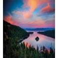 thumbnail image 3 of Lake Tahoe Duvet Cover Set King Size, California Photography Rustic Themes Sundown Time Freshwater Sierra Nevada Lake, Decorative 3 Piece Bedding Set with 2 Pillow Shams, Multicolor, by Ambesonne, 3 of 3