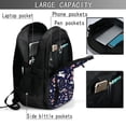 thumbnail image 4 of Balery Retro Rabbit Flower Print USB Charging Backpack for Men and Women - Water-Resistant, Anti-Theft Laptop Backpack with USB Port for Travel, Work, School, and College, 4 of 7