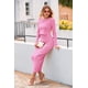thumbnail image 3 of Conjunto de Suéter para Mujer PRETTYGARDEN Top Corto y Falda de Punto en Rosa Talla S, 3 of 8