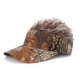 thumbnail image 4 of Visera para el cabello para hombre, sombreros para el sol, visera con pelo, sombrero falso con pelo para hombres, novedad, gorras de béisbol ajustables con pinchos, regalo divertido, 4 of 5