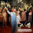 thumbnail image 3 of NOGIS 20 Pcs Wedding Fairy Wands with LED Foil Tinsel Ribbon Stick Wands Tinsel Party Streamers with Bell Glittery Bridal Wedding Send Off Ideas Activities Holiday Celebration (Champagne), 3 of 6