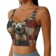 thumbnail image 2 of Balery American Flag Deer Art Sujetadores deportivos con espalda cruzada para mujer, acolchados, sin costuras, de alto impacto, ideales para yoga, gimnasio, entrenamiento y fitness.-Large, 2 of 8