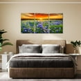 thumbnail image 5 of 3 Piece Sunset Picture Wall Art Beautiful Texas Bluebonnets Field Photo Painting on Canvas Modern Natural Landscape Poster Artwork for Home Bedroom Decor Ready to Hang (Medium), 5 of 6