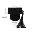 thumbnail image 2 of Bachelor Hat Ring Box for Graduation, Jewelry Storage Box with Velvet Lining, Black Graduation Cap Gift Box for Rings and Earrings, Small Keepsake Box for College Graduat, 2 of 6