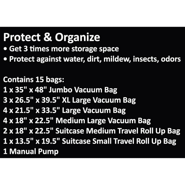 Everyday Home Vacuum Storage Bags-Space Saving Air Tight Compression-Shrink Do