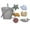 Grey, variant on HJQEQVD Toys by Matt Presents Silicone Beach Toys for Toddlers 8 Pcs Baby Toys Including 6 Sand M𝐨lds 1 Shovel & 1 Portable Beach Bucket Travel Friendly Toddlers Sand Box Set