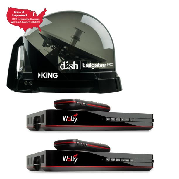 DTP4950R Dish Tailgater Pro Satellite Bundle,Satellite and 2 Wally