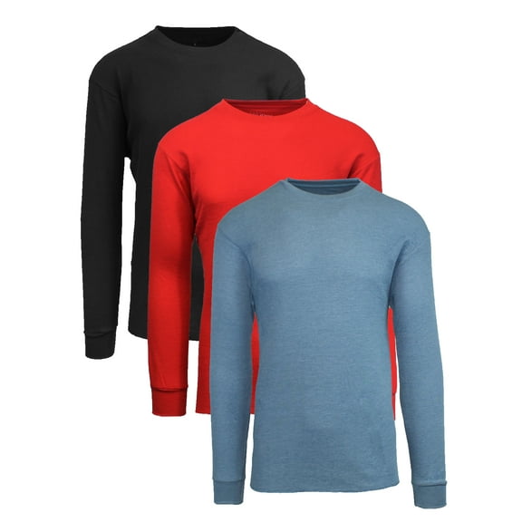 3-Pack Men's Long Sleeve Thermal Shirts (S-5XL)