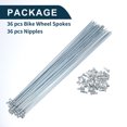 thumbnail image 5 of Unique Bargains Bicycle Spoke Bike Wheel Spokes Nipple 1 Set 13G 45 Steel Galvanized Silver Tone-259mm, 5 of 7