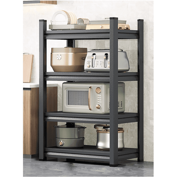 4-Tier Heavy Duty Shelving Unit, 44''H *25''W*14''D Metal Garage Shelving, Adjustable Garage Storage Shelves, Utility Rack Shelf for Industries, Warehouses, Basement