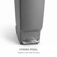 thumbnail image 3 of simplehuman Kitchen Trash Can, 10.6 Gallon Plastic Step Garbage Bin with Secure Slide Lock Lid, Gray, 3 of 9