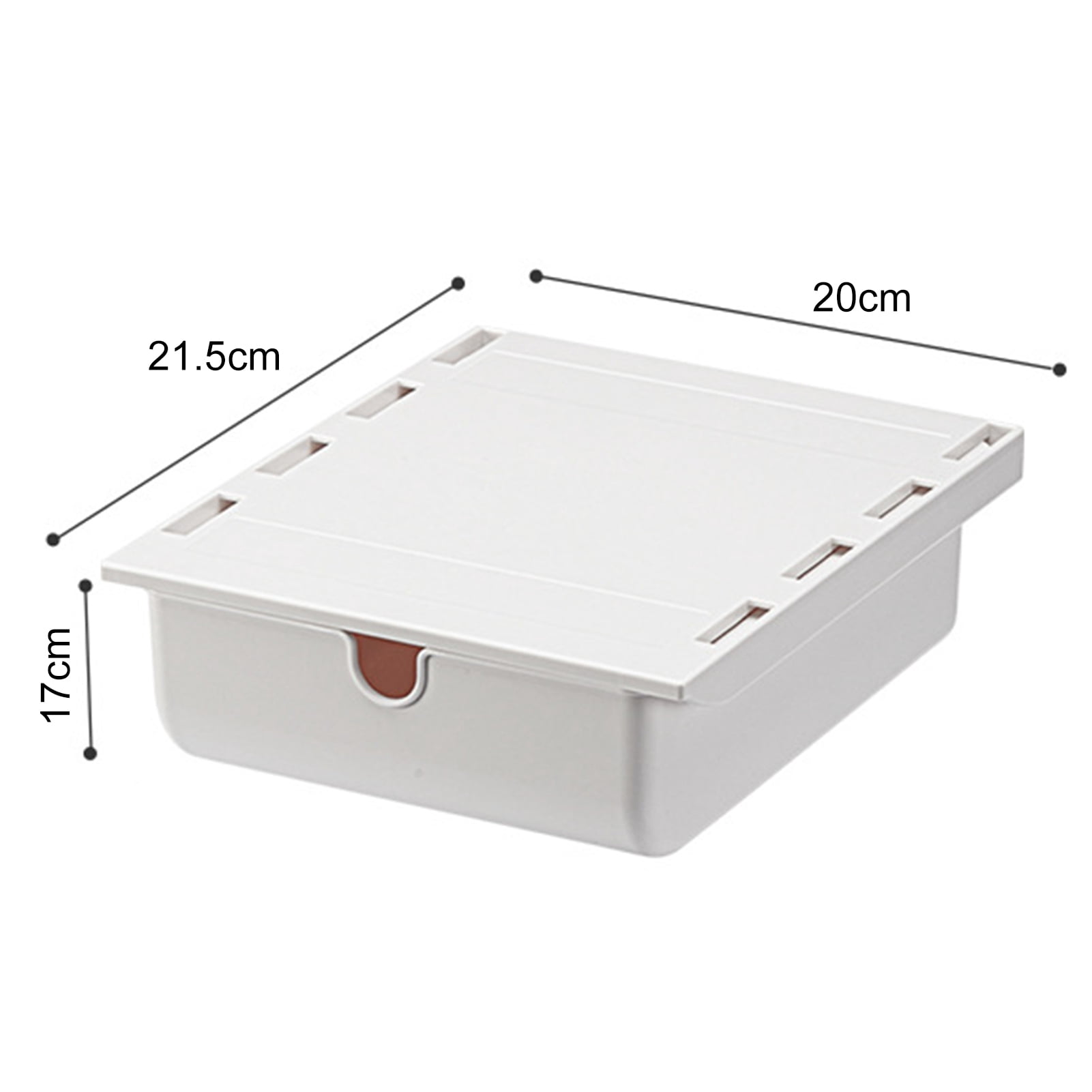 sunsanly 1/2Pcs Storage Box Multifunctional Self-Adhesive Organizer Large Capacity Smooth Edge Burr Free Hidden Design Under-Desk Drawer Organizer Box