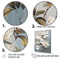 thumbnail image 3 of Designart "Painted Blue And Gold Magnolias II" Magnolias Floater Framed Canvas Prints, 3 of 5