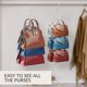 thumbnail image 5 of Organizador para colgar bolsos para armario, paquete de 2 soportes para bolsas colgantes, gancho de almacenamiento de bolsos de metal, estante para mochila, colgador para ahorrar espacio, plateado, 5 of 5