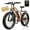 Orange, variant on AIRWEST Men's Electric Mountain Bike, 26″ Fat Tire Electric Bike, Peak 750W Motor 48V 13Ah Removable Battery, 7-Speed, All-Terrain E-Bike, Max Speed 25MPH (40KMH), UL2849
