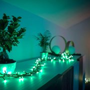 Twinkly Strings App Controlled Green Wire Christmas Light String Indoor and Outdoor Smart Home Lighting Decoration, Multicolor, 150 RGB LED, 39.5ft