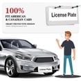 thumbnail image 6 of 1Pack License Plate Frames with White Leather Texture Pattern Includes Screws & Caps Full Accessories Included Size 6.3x12.2inch(16x31cm), 6 of 8