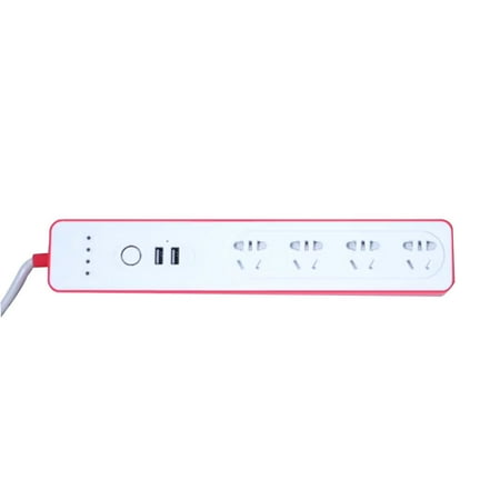 

Rinhoo WiFi Power Strip Smart Power Outlet Phone Remote Control Socket Flame-retardant Outlet Pink