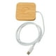 thumbnail image 2 of Cargador inalámbrico de bambú, almohadilla magnética de carga inalámbrica rápida portátil para iPhone 13 Pro 15W, 2 of 9