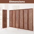 thumbnail image 3 of Gymax 6-Panel 5.5 FT Folding Partition Stand w/Double Action Metal Hinges Wood Frame, 3 of 10