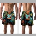 thumbnail image 3 of luoweisi Men's Beach Shorts Quick Dry Swim Trunks with Mesh Lining Chameleon L, 3 of 5