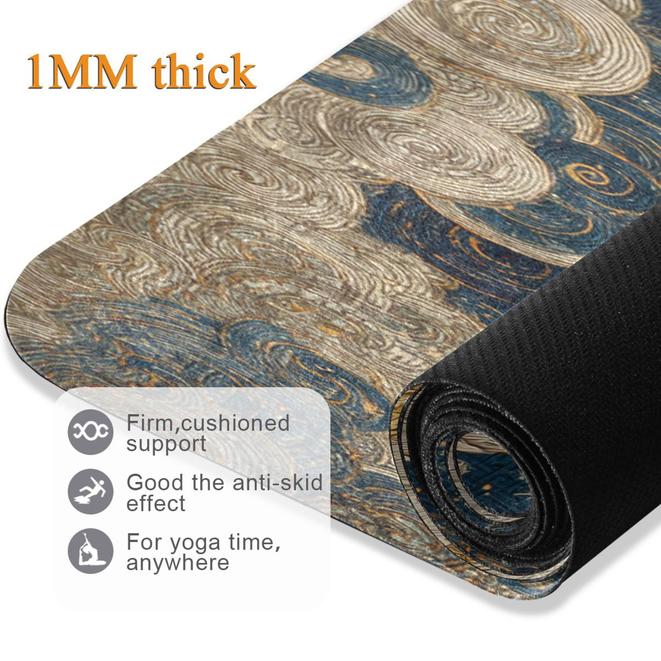 BZSMCE Yoga Mat Women Fitness Mat Stellar Ornate Ram Pattern