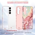 thumbnail image 5 of CASEFIV Compatible with Samsung Galaxy S25 FE Case,Marble Pattern 3 in 1 Heavy Duty Shockproof Hard PC+Soft Silicone Drop Protective Women Girls Case for Galaxy S25 FE (2025),Rose Gold, 5 of 7