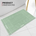 thumbnail image 4 of Canadian Linen Everest Bathmats, 2 Pack, 20"x30", Soft Absorbent Bath Mat Lightweight Quick Dry Washable Soft Shower with Greek Key Design, Sage Green, 4 of 9