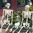 thumbnail image 3 of Halloween Human Skeleton Oversized Poseable Full Life Size Decoration Party Prop, 3 of 5