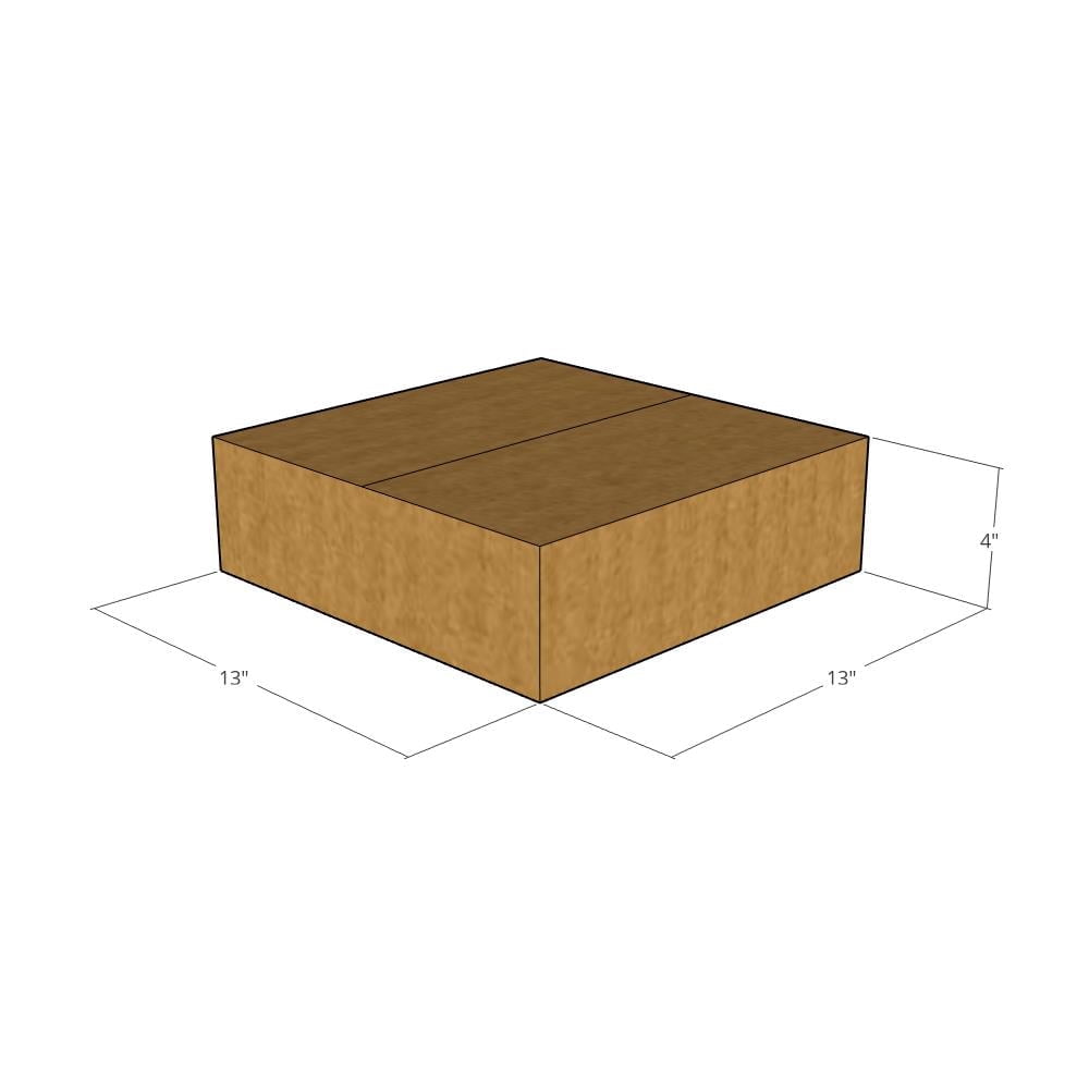 13x13x4 Kraft Brown Corrugated Shipping Boxes, 32 ECT Single-Wall, Qty 10