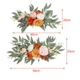 thumbnail image 3 of S SERENABLE 2Pcs Silk Flowers Wedding Arch Flowers Door Floral Backdrop Artificial Flower Swag for Party Stage Performance Farmhouse Home Orange, 3 of 8