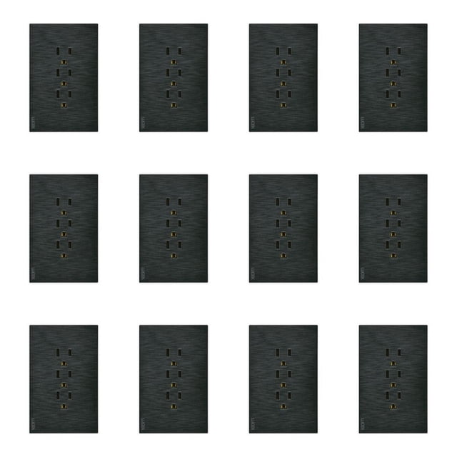 Placa Con 3 Contactos Lucek Flat Pack 12 BF08-B negro