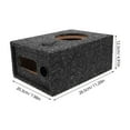 thumbnail image 2 of Raindrops Durable Car Subwoofer Enclosure Subwoofer Box Wood Carpeted 1Pcs, 2 of 7