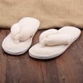 thumbnail image 6 of Onmygogo Women's Slippers, Anti Slip Plush Open Toe, Platform Beige, Size 9-10, 6 of 6