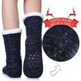 thumbnail image 2 of PUMIER Women's Winter Super Soft Warm Cozy Fleece Lined Fuzzy Slipper Socks with Grippers, 2 of 6