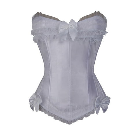 

nsendm Corsets Shapewear Women Shaper Trainer Bandage Waist Underbust Lace Body Shapeware Sculpting Sweat Vest Underwear White Medium