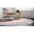 thumbnail image 4 of Unique Loom Austin Collection Area Rug - Fortissimo (8' Round Beige/Blue), 4 of 10