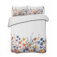 thumbnail image 2 of Colorful Spring Floral Twin Size Down Alternative Comforter,Lightweight Comforter Quilt Bedding Set with Pillow Shams Elegant Summer Botanical Watercolor Bed Comforter Duvet Insert 68"x86", 2 of 7