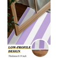 thumbnail image 4 of Purple White Striped Area Rug for Bedroom 3x5 Ft Rectangular Geometric Super Soft fuzzy Throw Rug Non-Slip Fluffy Plush Indoor Floor Carpet for Living Room Nursery Home Decor, 4 of 8