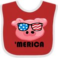 thumbnail image 3 of Inktastic Merica Pig Boys or Girls Baby Bib, 3 of 4