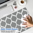 thumbnail image 4 of Long Mouse Pads for Desk,Gray Geometric Quatrefoil Pattern Desk Mats on Top Of Desks, Desk Mouse Pad Extra Large with 3mm Non-Slip Base and Stitched Edge for Gaming,Office,Work,Home 31.5"x11.8", 4 of 6