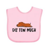 Inktastic Napping Dis Tew Much Daschund Weiner Dog Brown Boys or Girls Baby Bib