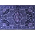 thumbnail image 1 of Ahgly Company Machine Washable Indoor Rectangle Persian Blue Traditional Area Rugs, 5' x 7', 1 of 4