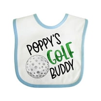 Inktastic Poppy's Golf Buddy with Golf Ball Boys or Girls Baby Bib