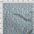 thumbnail image 3 of oneOone Viscose Chiffon Medium Blue Fabric Floral Sewing Material Print Fabric By The Yard 42 Inch Wide, 3 of 5