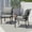 Gray - Stationary, variant on Grand Patio Outdoor Patio Dining Set for 2, 2 Swivel Dining Chairs with Gray Olefin Cushions