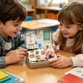 thumbnail image 4 of Pocket Bear in Tin Box, Mini Plush Toy Keepsake with School-Themed Illustration, Comfortable Gift for First Day of School Students, 4 of 6