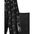 thumbnail image 3 of Tamaño de la camiseta de los ojetillos de la manga de encaje del cuello del sesgo Rosegal Mangas largas de talla grande, 3 of 5